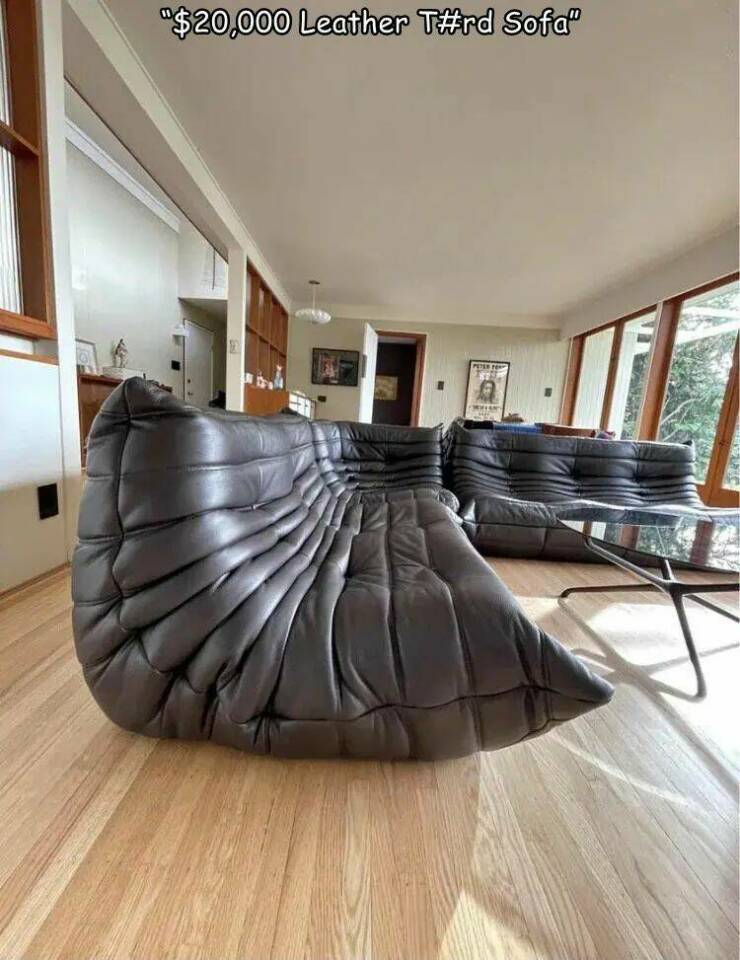 cool random pics - floor - "$20,000 Leather T Sofa" Peter For