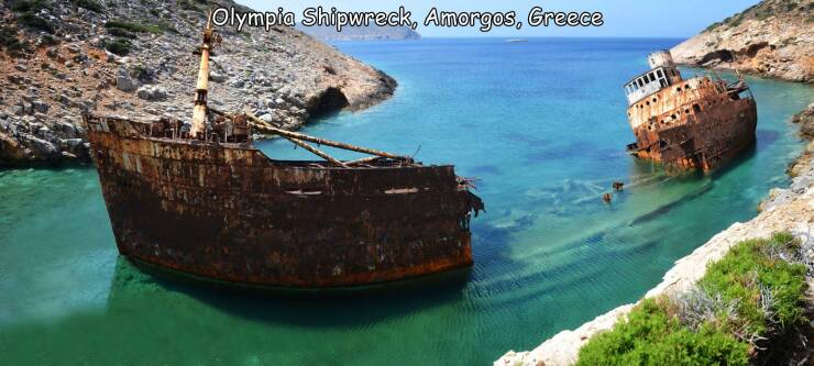 cool pics - shipwreck of olympia - Olympia Shipwreck, Amorgos, Greece