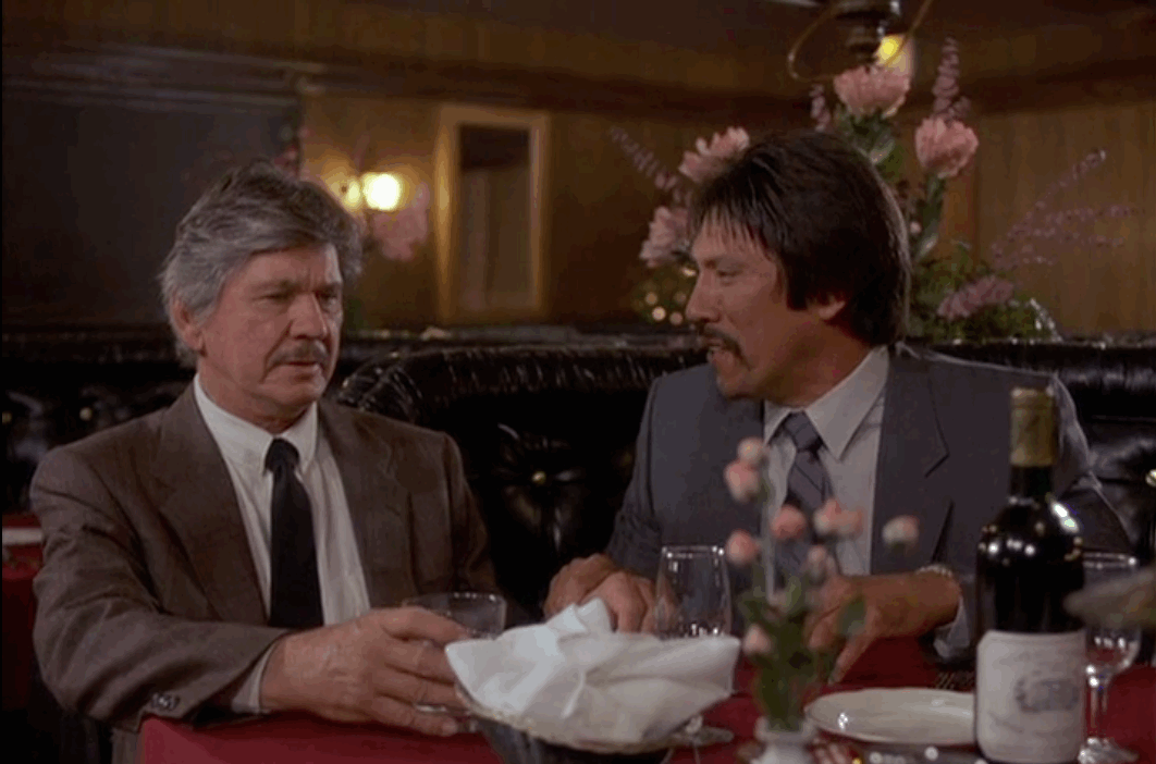 This is a hilarious GIF that I made with Charles Bronson and Danny Trejo from Death Wish 4