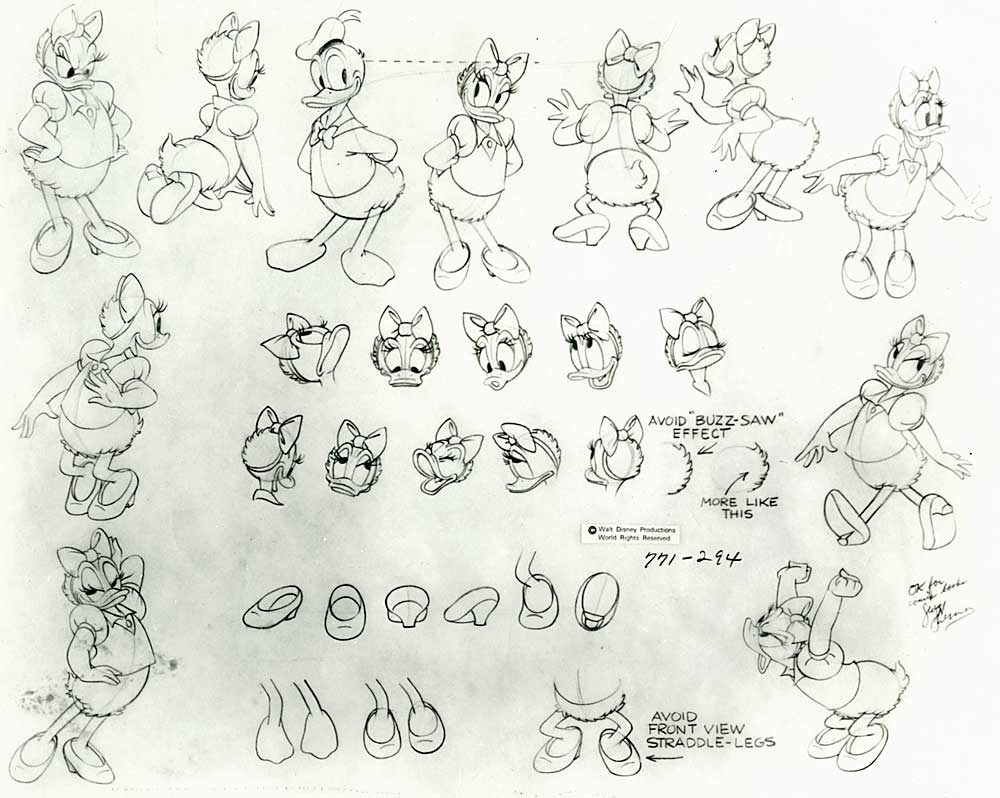 daisy duck model sheet - Avoid BuzzSaw Effec More This Wat D Word ey Productions Resed 771294 og2200 Avoid Front View StraddleLegs