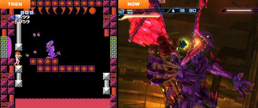 Ridley from the <i>Metroid</i> series, 1986 and 2010
