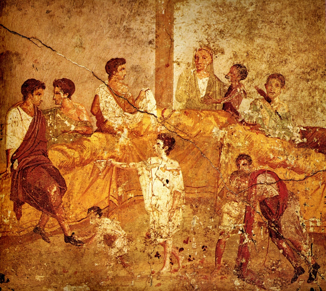 Vomitoriums were not used for vomiting, and it was not customary to vomit between courses while dining in ancient Rome. Vomitoriums were the entrances through which Roman crowds entered and exited stadiums. More info in <a href="http://books.google.com/books?id=YGYwlMZ3ursC&pg=PA153&dq=vomitorium+misconception&hl=en#v=onepage&q=vomitorium%20misconception&f=false" target="_blank">A Cabinet of Roman Curiosities</a>.