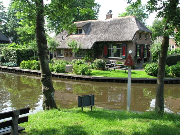 Giethoorn is a picturesque village in the Netherlands.