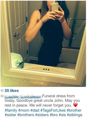 Selfies From the "Bereaved"