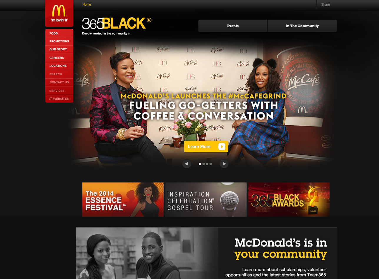 A McDonald's <a href="http://ebaum.it/1qyUkgy" target="_blank">website</a> for its black customers.