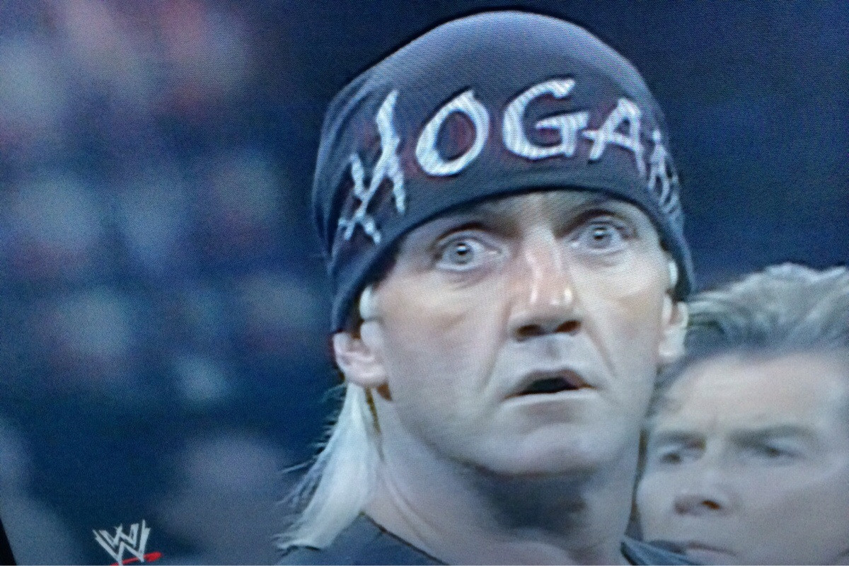 There was a brief span of time when Hulk Hogan shaved his beard.