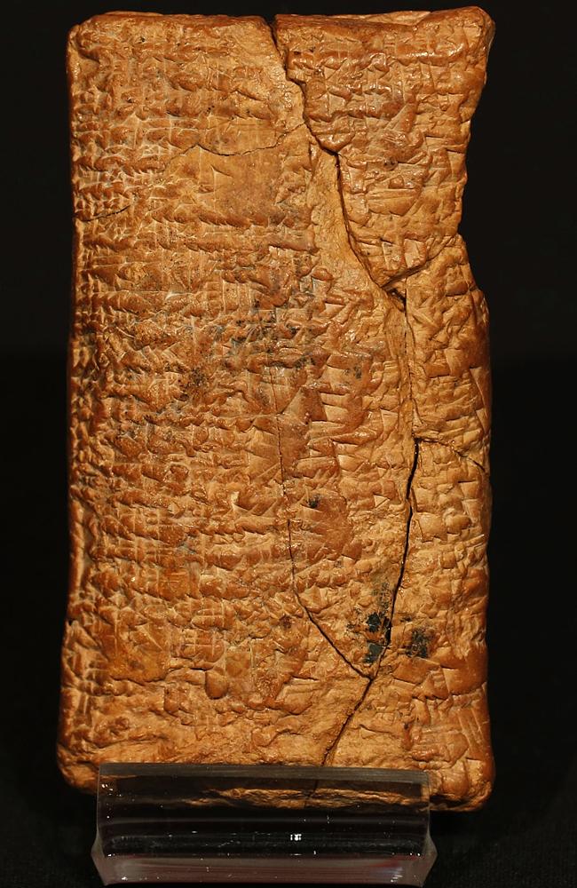 This is a 4000-year-old tablet containing the story of an ark and flood. It predates the 'Noah's Ark' story by more than 1,000 years.