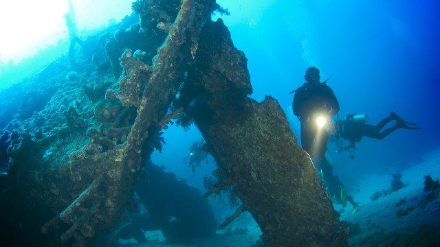 This is the wreckage of Christopher Columbus's flagship 'The Santa Maria.'