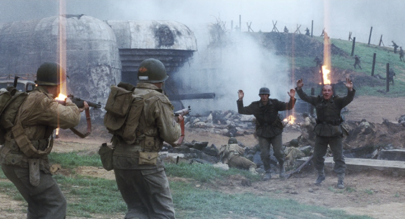 In the beginning of Saving Private Ryan, two German soldiers come out with their hands up, yelling to surrender. They are shot dead, and an American soldier says they were saying, "Look! I washed for supper!" They were actually speaking Czech and saying, "Please don't shoot me! I am not German, I am Czech, I didn't kill anyone! I am Czech!"