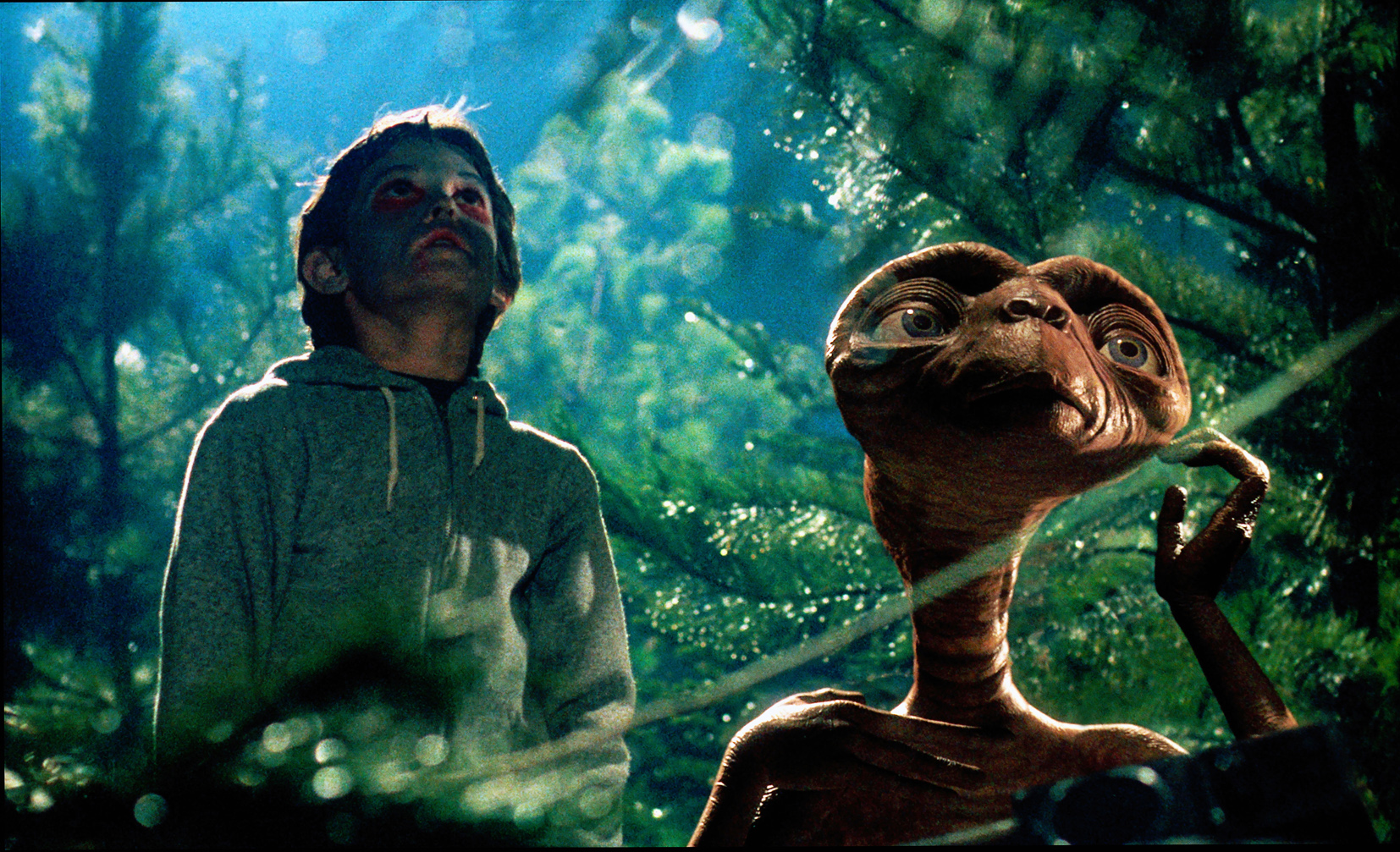 E.T. was voiced by a woman who smoked two packs per day and voiced the part in her regular speaking voice.