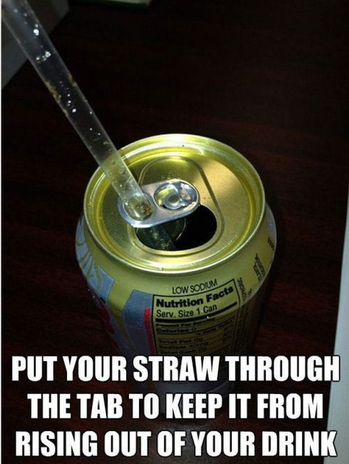 Low Sodium Nutrition Facu Serv. Size 1 Can Put Your Straw Through The Tab To Keep It From Rising Out Of Your Drink