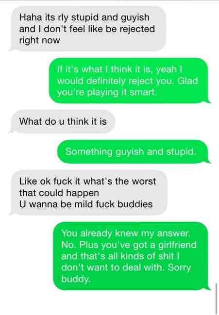 fuck my exs - Haha its rly stupid and guyish and I don't feel be rejected right now If it's what I think it is, yeah! would definitely reject you. Glad you're playing it smart. What do u think it is Something guyish and stupid. ok fuck it what's the worst