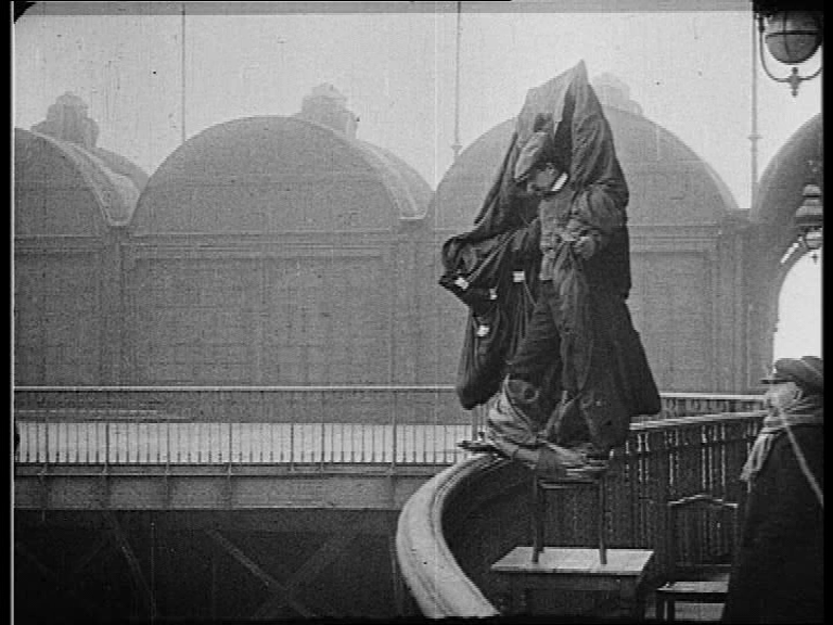 Franz Reichelt (1879-1912) told authorities he would make the initial test of his wearable coat parachute by throwing it with a weighted puppet from the first deck of the Eiffel tower. But he had tricked the authorities, and then he died from the fall.