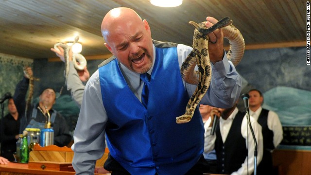 A snake-handling pastor <a href="http://ebaum.it/1nGRULV" target="_blank">died after being bitten</a> by a snake he was handling.