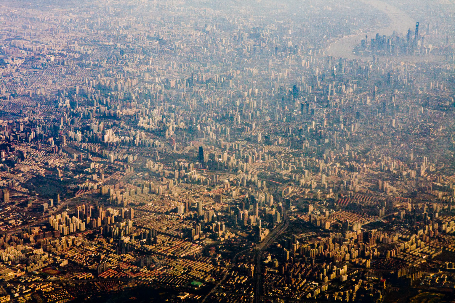 The massive, sprawling population of Shanghai