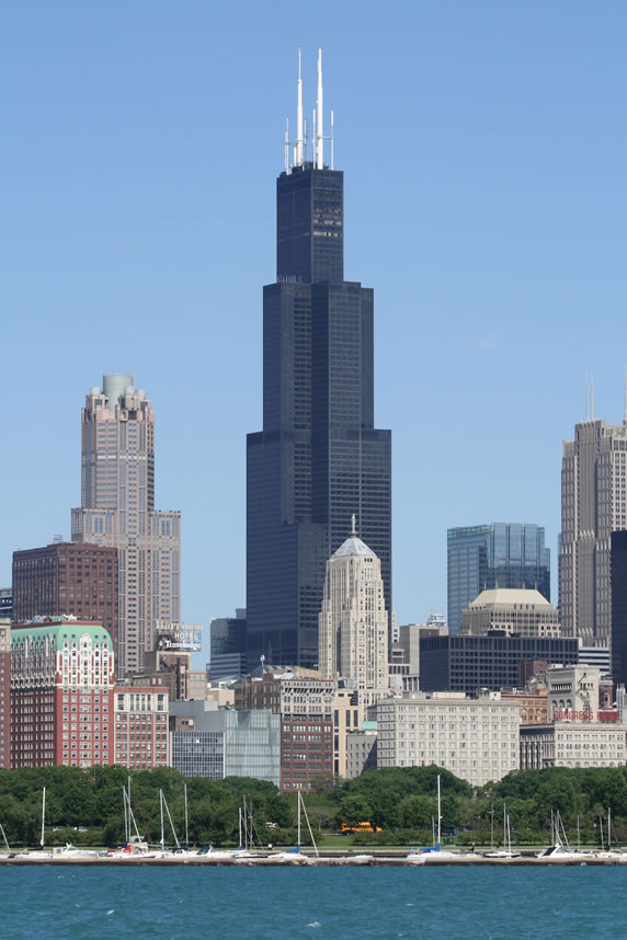 Willis Tower, Chicago: 1,451'