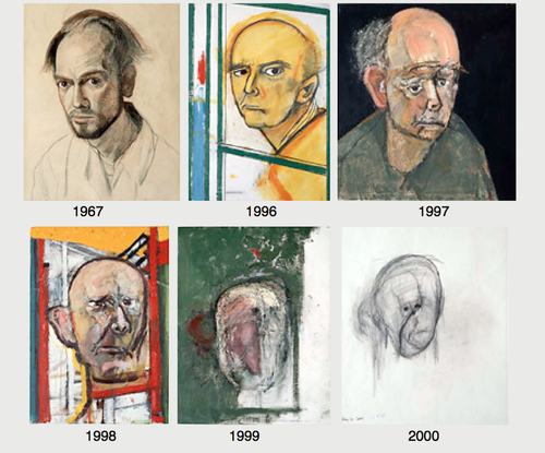 A man made self portraits chronicling his slide into Alzheimer's.