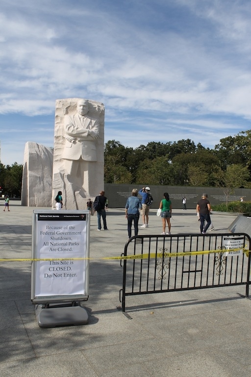 martin luther king, jr. memorial - Because of the Federal Government Shutdown. All National Parks Are Closed This Site is Closed Do Not Enter