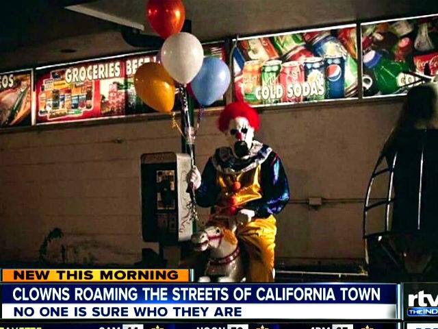 creepy wasco clown - Os Groceries Bff 1. Cold Soda New This Morning I. Clowns Roaming The Streets Of California Town No One Is Sure Who They Are Showing Roaming The Streets Of California Town ry Theind