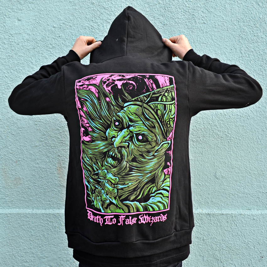 "Death To False Wizards" Zip-Up Hoodie -- <a href="http://ebaum.it/1zqXKnx" target="_blank">Click to buy</a>.