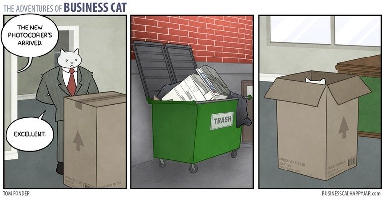 business cat photocopier - The Adventures Of Business Cat The New Photocopier'S Arrived. Trash Excellent Sud Tom Fonder Businesscat.Happyjar.com