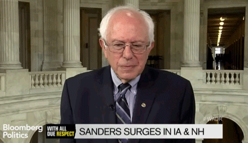 bernie sander gif - Bloomberg With All Politics Due Respect Sanders Surges In Ia & Nh