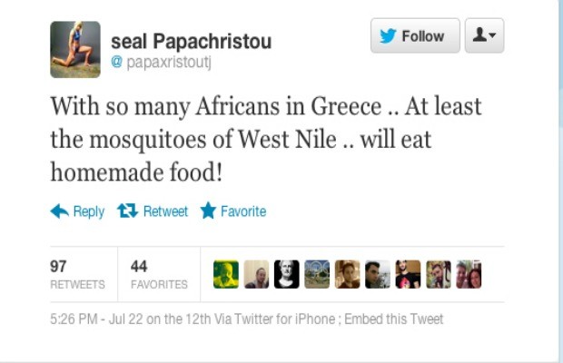 Voula Papachristou, a Greek Olympic Gymnast was banned from the Olympics for her racist tweet about Africans in Greece. An innocent looking young girl and author of one of the most racist tweets in the history of Twitter, Voula proved that you could get fired from being an Olympic sportswoman.