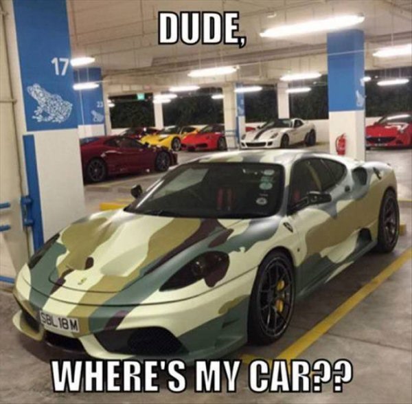 car memes - Dude Die SBL18M Where'S My Car ?