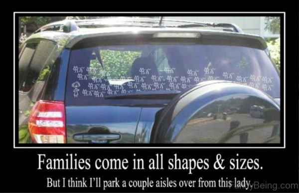 car meme - A,mo ,, , 4 Families come in all shapes & sizes. But I think I'll park a couple aisles over from this lady,Being.com