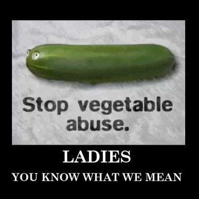 funny dirty memes - Stop vegetable abuse. Ladies You Know What We Mean