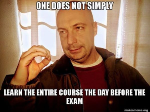 memes - give a girl the look - One Does Not Simply Learn The Entire Course The Day Before The Exam makeameme.org