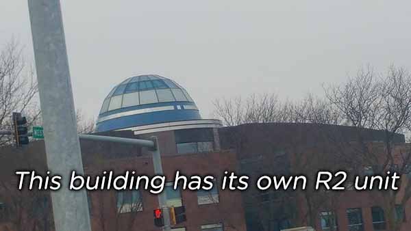 sky - This building has its own R2 unit
