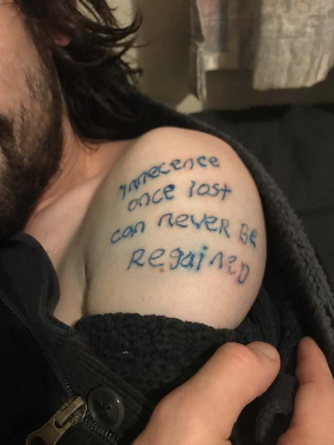 tattoo - recence Looce lost can never Over Br Repai
