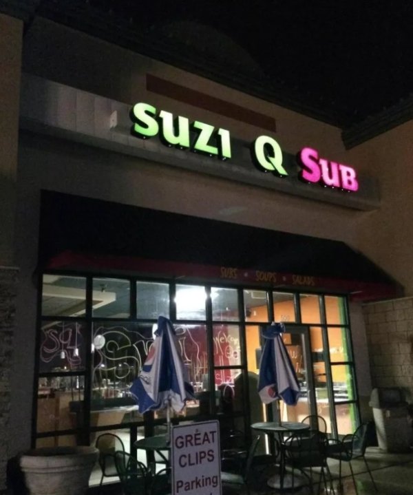 Making an old Quiznos sign work in their favor.