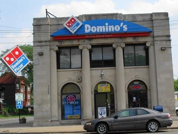 An old bank makes for one classy Domino’s.