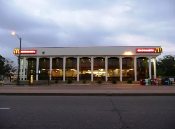 This bank was transformed into a grand McDonald’s.