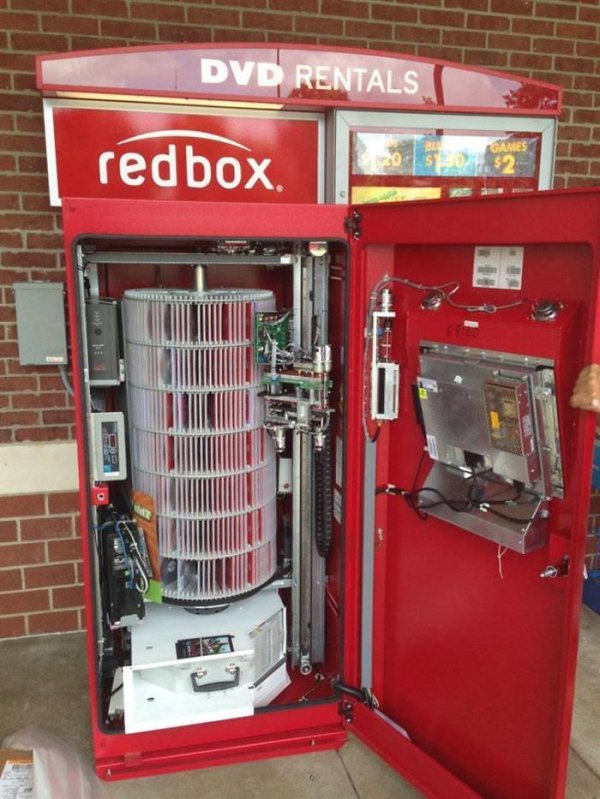 cut in half inside a redbox - Dvd Rentals redbox redbox $2