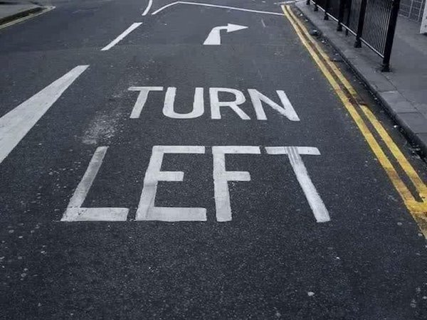 mayo county council road marking - Turn Left