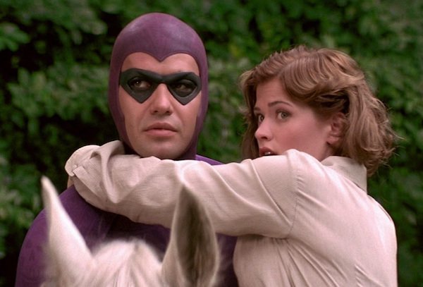 The Phantom (1996)
Another comic strip turned film, this film’s about the legendary Phantom – a costumed crime fighter who’s seemingly immortal.

This film is pretty campy and not all that well put together, but dam, those purple tights though.