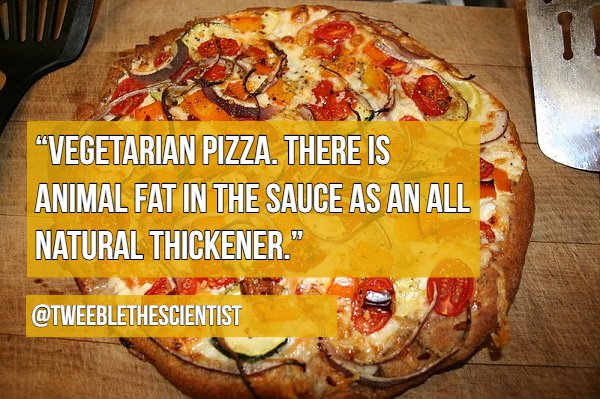 pizza from scratch - "Vegetarian Pizza. There Is Animal Fat In The Sauce As An All Natural Thickener."