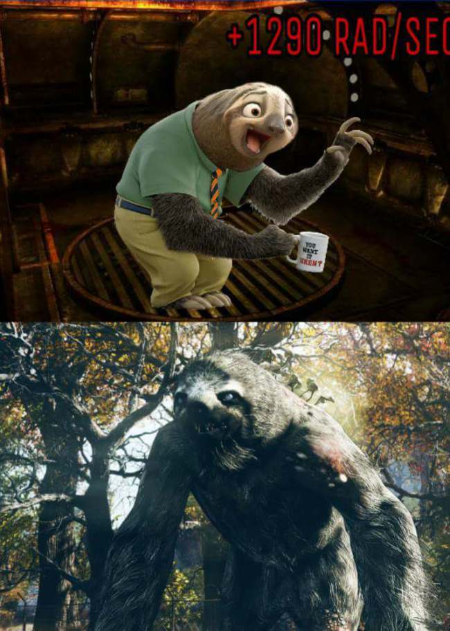 funny gaming memes - fallout 76 sloth