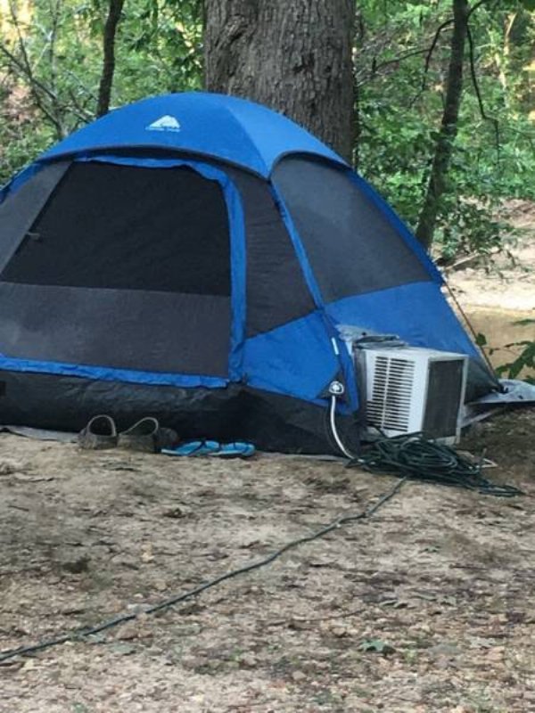 camping in 100 degree heat