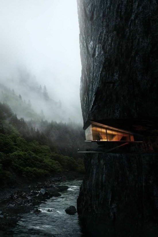 house in cliff norway