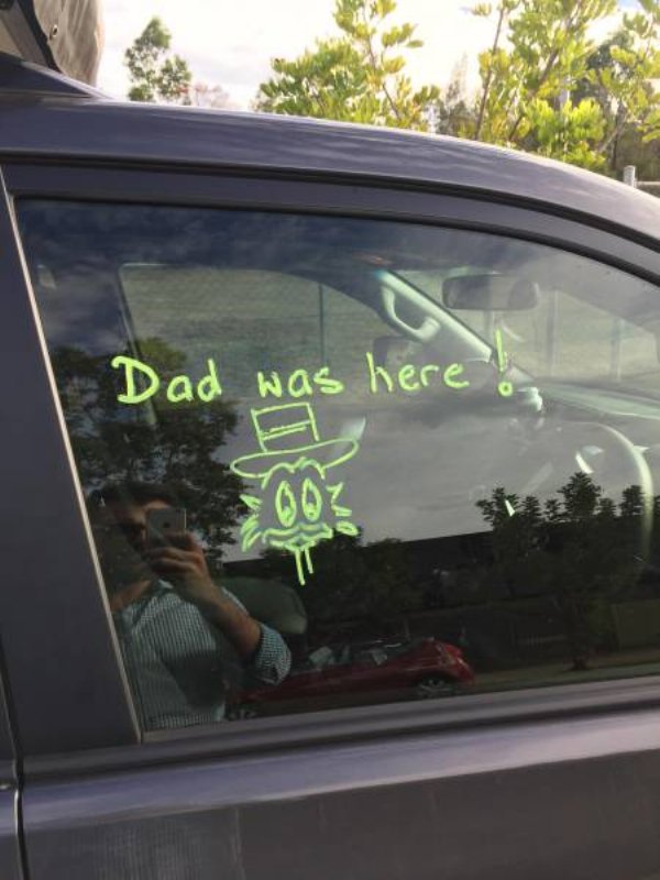 vehicle door - Dad was here!
