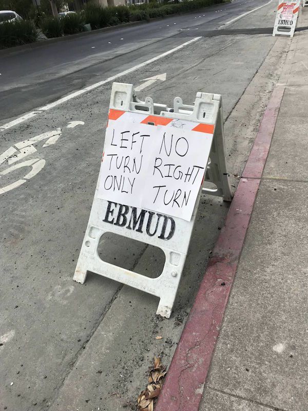 lane - Ermud Left No Turn Right L Only Turn Ebmud