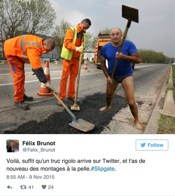 24 Pantless French man Pics, becomes internet sensation