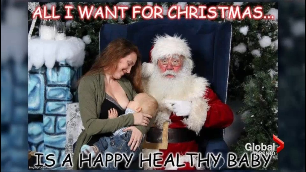 This Mom's Picture Of Her Breastfeeding On Santa's Lap Is Getting Quite The Response