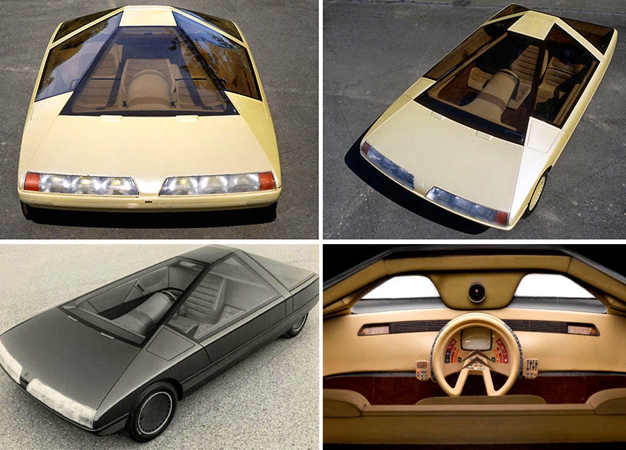 Perhaps the most interesting French concept car of the 1970s and 1980s, Citroen Karin 1980 debuted at the 1980 Paris Motor Show: it looked sensational with its pyramidal, or rather trapezoidal design (its roof was no bigger than an A3 sheet of paper) - and boasted some wildly unconventional interior: