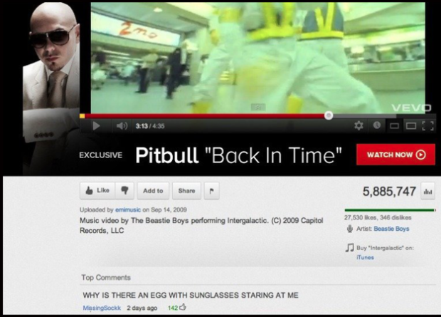pitbull back in time meme - Vevo 3.13 Exclusive Pitbull "Back In Time" Watch Nowo Add to 5,885,747. Uploaded by emimusic on Music video by The Beastie Boys performing Intergalactic. C 2009 Capitol Records, Llc 27,530 , 346 dis Artist Beastie Boys Buy "Int