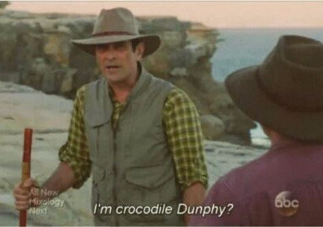dad jokes-  abc - I'm crocodile Dunphy? abc